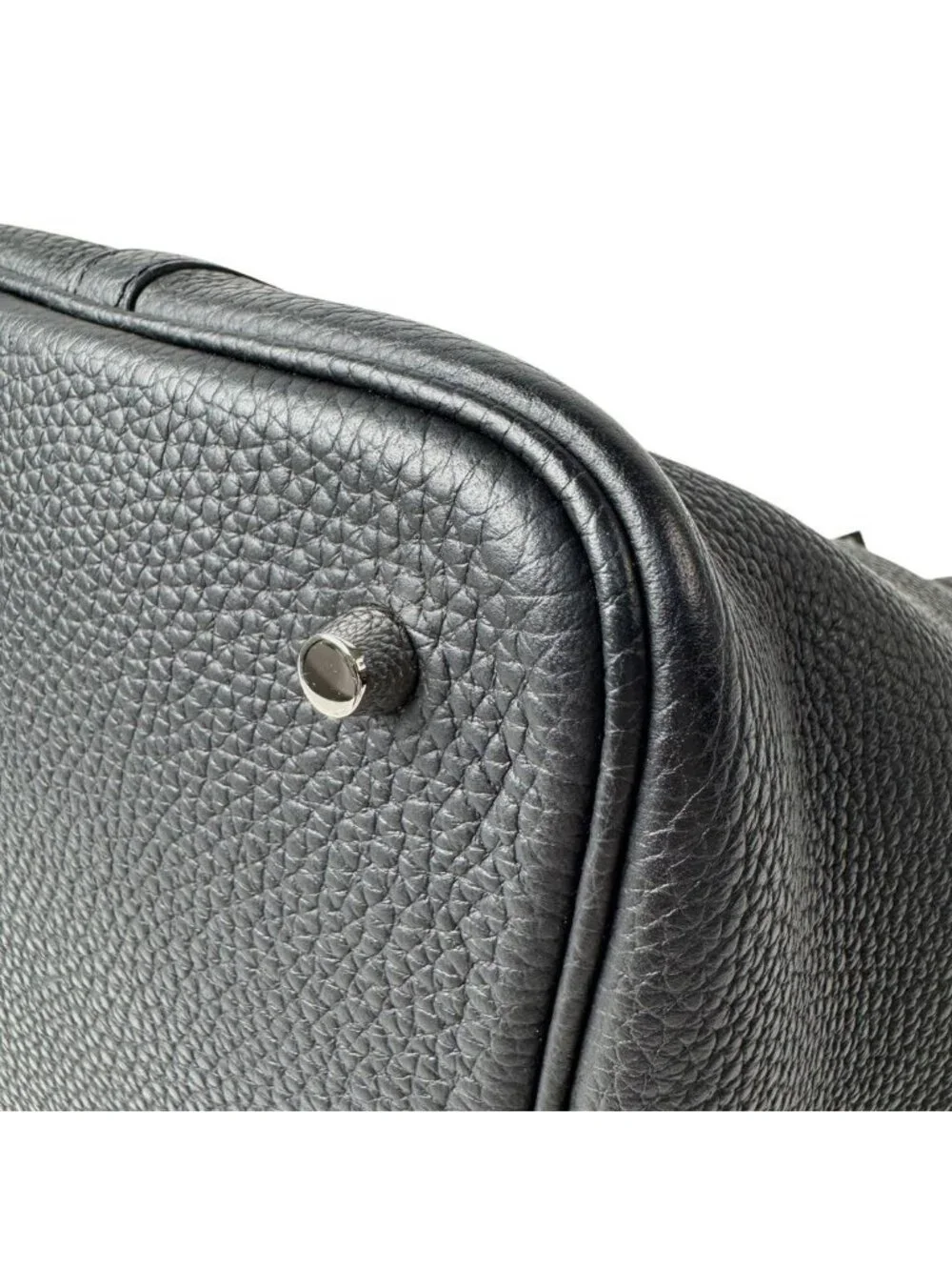 Hermes Picotin Lock MM Noir Black Taurillon Clemence Handbag
